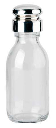 Cruet With Silver Plated Top 4 Fl.Oz.  Clear Glass (Height Approx. 4")Cruet With Silver Plated Top 4 Fl.Oz.  Clear Glass (Height Approx. 4")