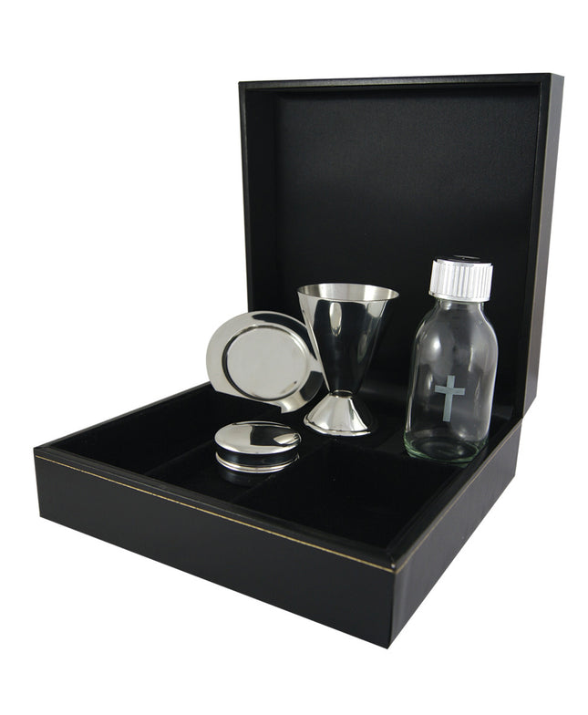 Old English 4 Piece Pewter Communion Set *Old English 4 Piece Pewter Communion Set *