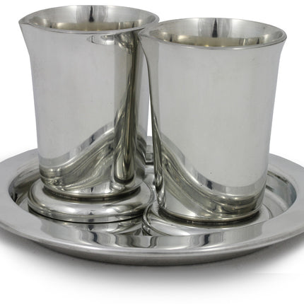 Pewter Cruets And Paten SetPewter Cruets And Paten Set