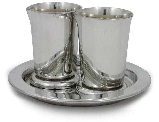 Pewter Cruets And Paten SetPewter Cruets And Paten Set