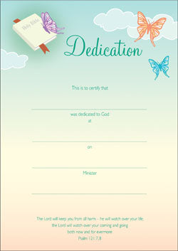 Certificate - DedicationCertificate - Dedication