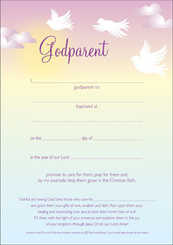 Certificate - Godparent (Doves)Certificate - Godparent (Doves)