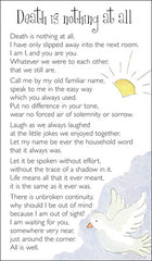 Prayer Card - Death Is Nothing At AllPrayer Card - Death Is Nothing At All