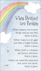Prayer Card - When Dreams Are BrokenPrayer Card - When Dreams Are Broken