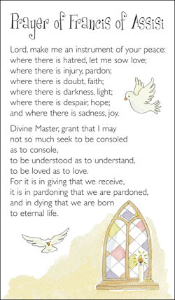 Prayer Card - Prayer Of Francis Of AssisiPrayer Card - Prayer Of Francis Of Assisi
