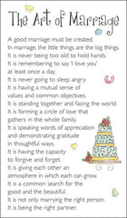 Prayer Card - The Art Of MarriagePrayer Card - The Art Of Marriage