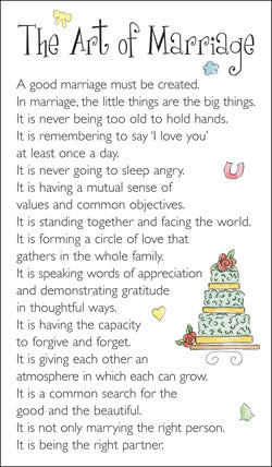 Prayer Card - The Art Of MarriagePrayer Card - The Art Of Marriage