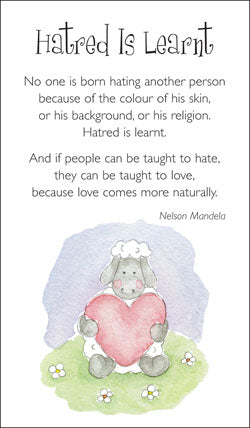 Prayer Card - Hatred Is LearntPrayer Card - Hatred Is Learnt