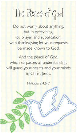 Prayer Card -  The Peace Of GodPrayer Card -  The Peace Of God