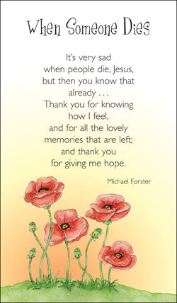 Prayer Card - When Someone DiesPrayer Card - When Someone Dies