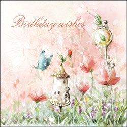 Birthday Wishes (F) - Square Card TexturedBirthday Wishes (F) - Square Card Textured