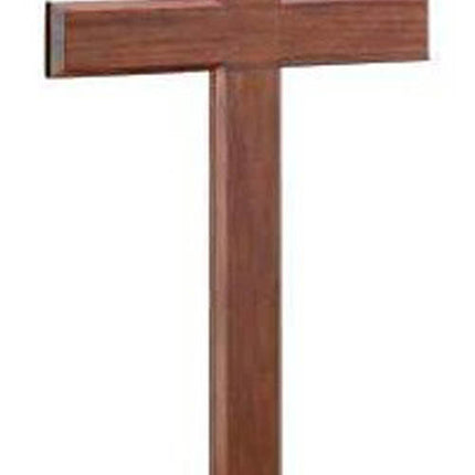 Mahogany Standing Cross On Base - 60Cms High (23.6") HighMahogany Standing Cross On Base - 60Cms High (23.6") High