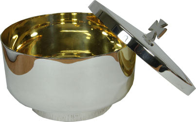 Silver Plate Ciborium On Bark FootSilver Plate Ciborium On Bark Foot