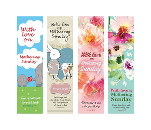 Mothering Sunday Bookmarks Pack B - Packs Of 40 (4 Designs)Mothering Sunday Bookmarks Pack B - Packs Of 40 (4 Designs)