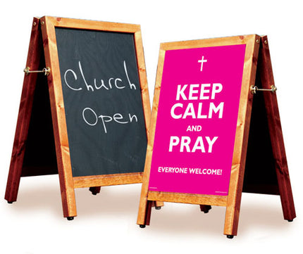 Church A Board (Wooden Chalk Board/Poster Board)Church A Board (Wooden Chalk Board/Poster Board)