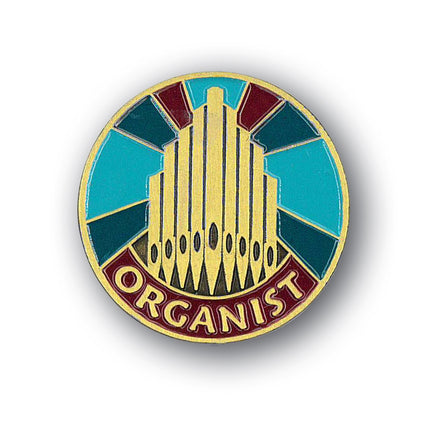 Organist Lapel Pin - 1"  (B-82)Organist Lapel Pin - 1"  (B-82)