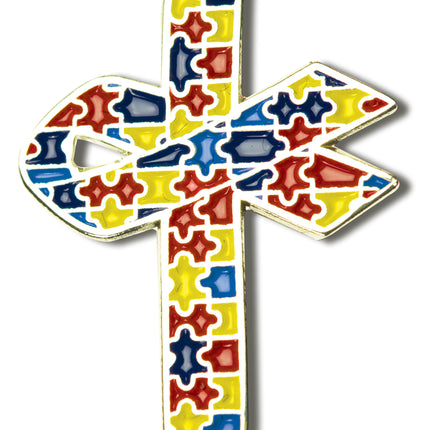 Awareness Cross Pin