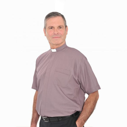 Men's Short Sleeve Shirt - 1in Slip In Collar