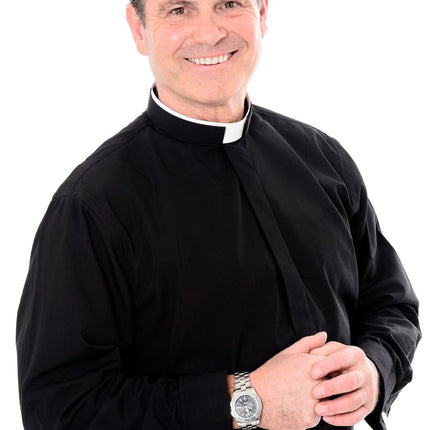 Men's Tonsure Double Cuff Long Sleeve Clerical Shirt