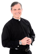 Men's Tonsure Double Cuff Long Sleeve Clerical Shirt