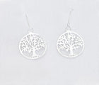 Tree Of Life Drop Earrings (Sterling Silver) - 15Mm Dia.Tree Of Life Drop Earrings (Sterling Silver) - 15Mm Dia.