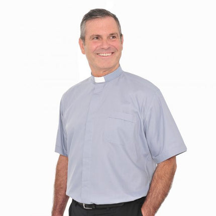 Men's Short Sleeve Shirt - 1in Slip In Collar
