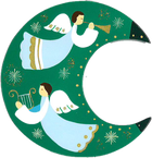 Angel Moon Christmas Decoration - Green  (663)Angel Moon Christmas Decoration - Green  (663)